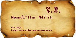 Neumüller Márk névjegykártya